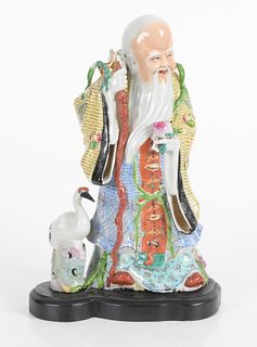 Republic Period Chinese Porcelain Figure Shouxing