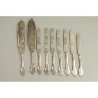 Silver Flatware/Cake Slices, Gothic Pattern