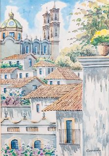 Gerardo Watercolor of a Village