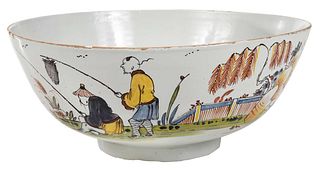 English Delftware Polychrome Bowl