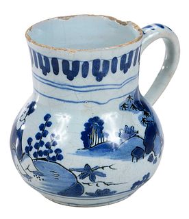 English Delftware Blue and White Mug
