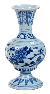 English Delftware Blue and White Vase