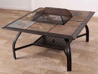 Fire Pit Table, Slate Tile Top