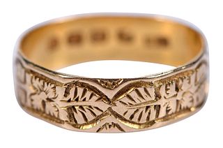 18kt. Hand Engraved Gold Ring