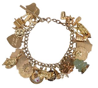 14kt. Charm Bracelet with 29 Charms