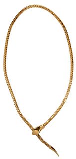 14kt. Ouroboros Snake Necklace