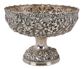 Jacobi & Jenkins Sterling Repousse Footed Bowl
