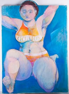Frano Missia "Swimmer" Acrylic On Canvas