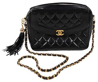 Chanel Quilted Leather Diana Flap Camera Bag, Black