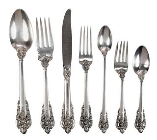 Wallace Grand Baroque Sterling Flatware, Service for Eight