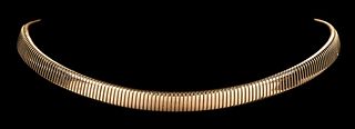 14kt. Wide Flexible Snake Necklace, or Bracelet 
