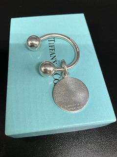 TIFFANY AND CO 925 STERLING SILVER KEY CHAIN WITH BOX