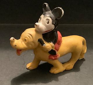 Disney Figurine "Mickey Mouse" "Pluto" Figurine 1930s Japan