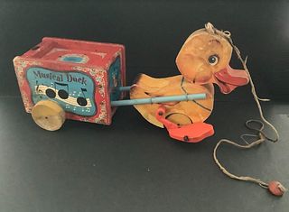 Fisher Price music duck Pattern 795 Wood Pull Toy