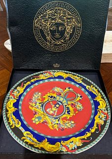  Versace Le Roi Soleil PORCELAIN Charger Service Plates  SET OF 4 LARGE MADE IN GERMANY