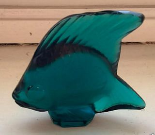Lalique SIGNED BLUISH shade of Fish Made in France