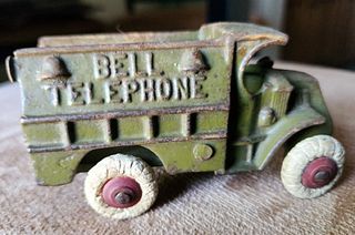 Hubley Cast Iron Advertising Bell Telephone Truck 1930