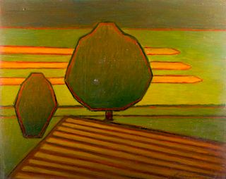 Larry Edwardson "Arkansas Landscape" Oil on Panel