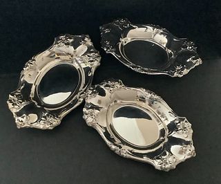 STERLING SILVER TRIO  BOWL DISHES  REED & BARTON "NARCISSUS" 1948 
