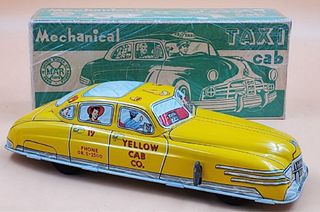 Marx Yellow Cab #119 with Original Box 1950