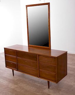 Dixie Nine Drawer Long Dresser w/ Mirror