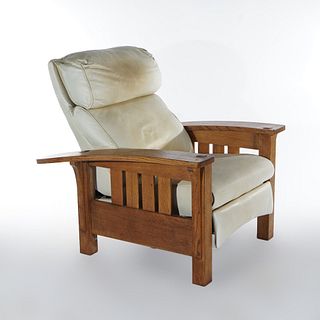 Arts & Crafts Mission Oak Morris Chair Recliner 20th C