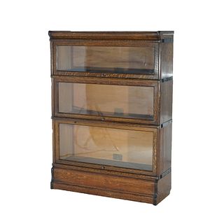 Antique Arts & Crafts Globe Wernicke Mission Oak Barrister Stack Bookcase c1920