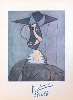 Style of Pablo Picasso: Femme au chapeau