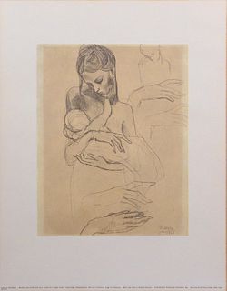 Style of Pablo Picasso:  Mother and Child, and Four Studies for a Right Hand