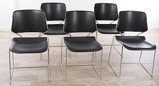 Contoured Stackable Chairs, Five