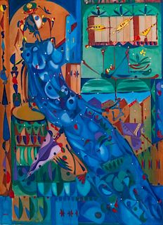 Jose Mijares Fernandez Abstract Oil On Canvas