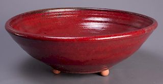 Earthenware Bowl, Red Glaze