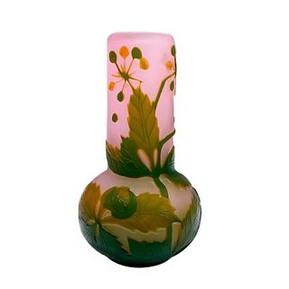 DeVez French Cameo Glass Vase