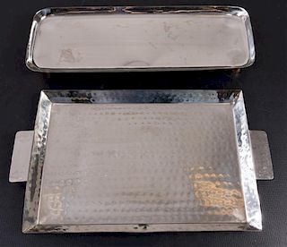 Chrome Plated Copper Serving Trays, Two (2)