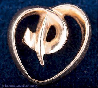 Tiffany & Co.18K YG Heart Lapel Pin Paloma Picasso