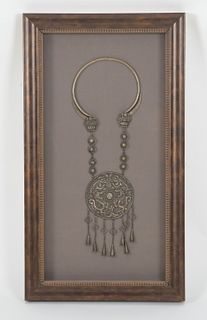 A Large Chinese Necklace in Shadowbox