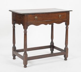 William and Mary Oak Side Table, 18th Century