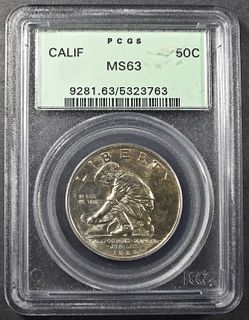 1925-S CALIFORNIA COMMEM HALF PCGS MS-63