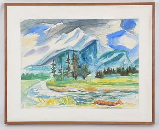 Werner Drewes (1899 - 1985) Watercolor