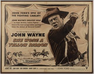 JOHN WAYNE "SHE WORE A YELLOW RIBBON" ORIGINAL HALF-SHEET MOVIE POSTER