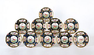 Set of twelve bird plates by Boothe, 9" dia.