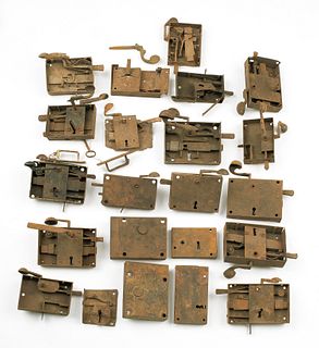 Collection of early iron locks.