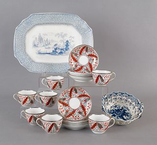 Miscellaneous porcelain to include Worcester baske