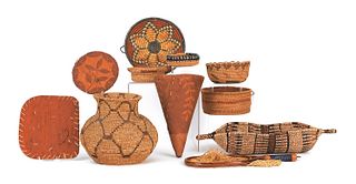 Collection of Native American basketry, together w