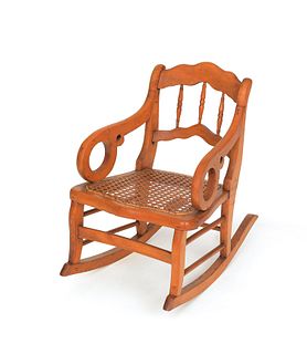 Child's maple rocking chair, 19th c.