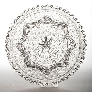 PRESSED MIDWESTERN LACY THISTLE AND DRAPERY PLATE