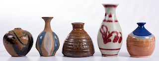 Handcrafted Pottery Vase Group