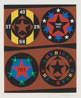 Robert Indiana (1928-2018), "Tilt" from "The American Dream Portfolio," 1997, Screenprint in colors on paper; Image: 16.75" H x 14" W; Sheet: 18.75" H