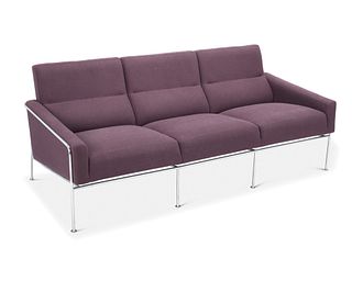 Arne Jacobsen (1902-1971), A 3300/3 "Airport" sofa for Fritz Hansen, late 20th century, 28" H x 70.5" W x 29" D