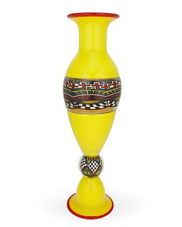 Gavin Heath (b.1961), A "Swaz" art glass vase, circa 2001, 23" H x 6.25" Dia.